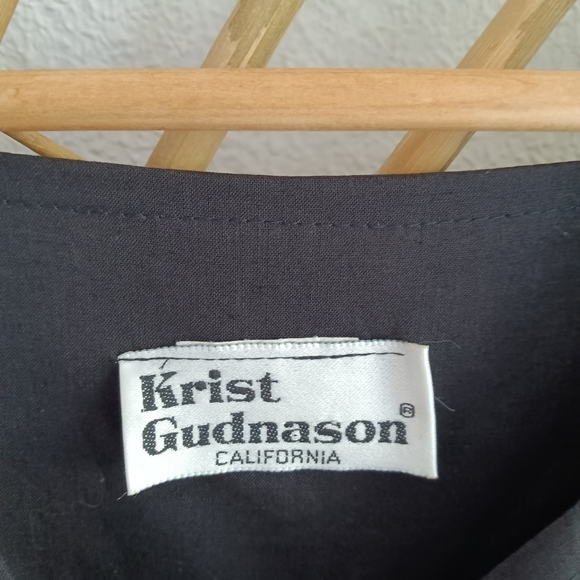 Vintage 1970's Krist Gudnasun Kaftan Mumu Housedress Retro Tropical Ribbon Dress - Picture 11 of 11